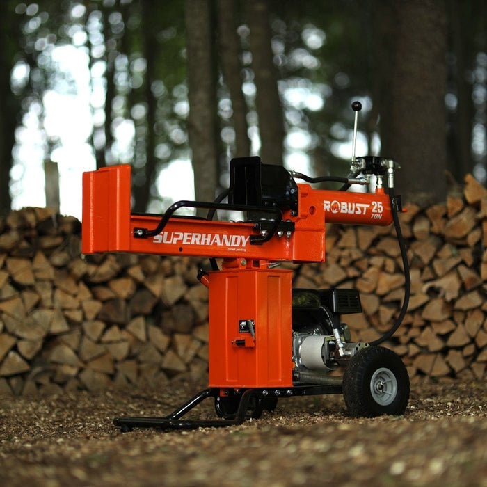 Super Handy GUO096 Portable 7HP 25 Ton Hydraulic Gas Powered Log Splitter